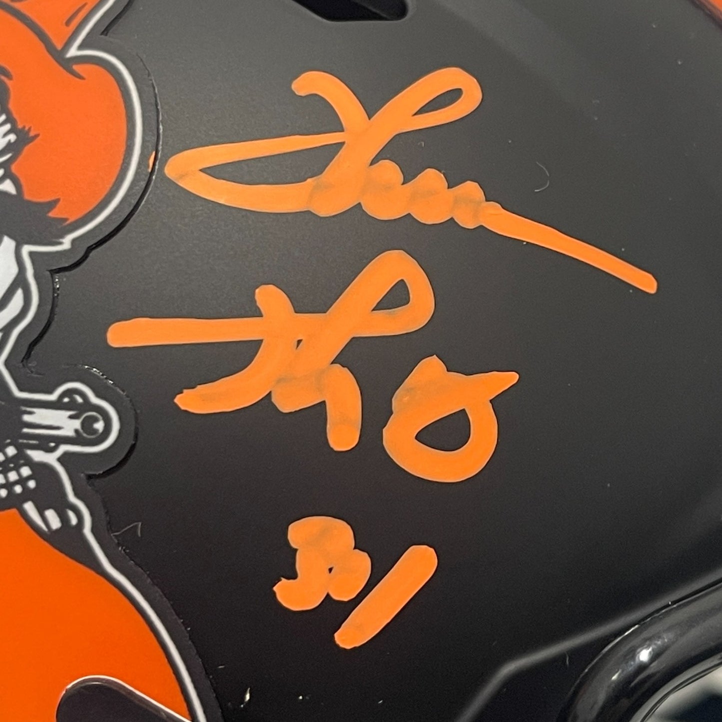Barry Sanders & Thurman Thomas Signed Oklahoma State Mini Helmet