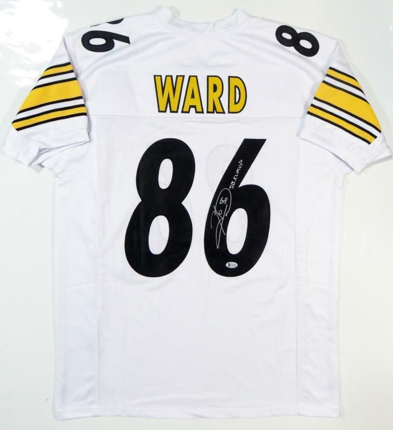 Hines Ward Signed White Custom Football Jersey SB MVP Inscription
