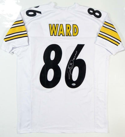 Hines Ward Signed White Custom Football Jersey SB MVP Inscription