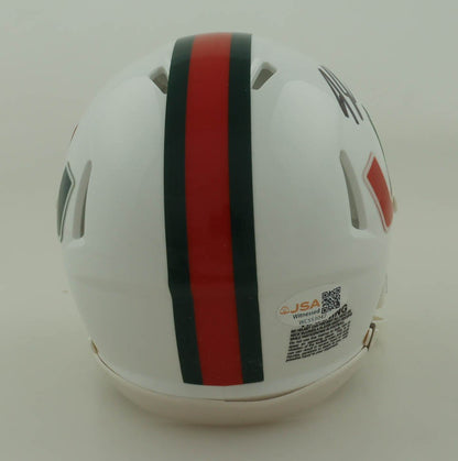 Jeremy Shockey Autographed Miami Hurricanes Mini Helmet