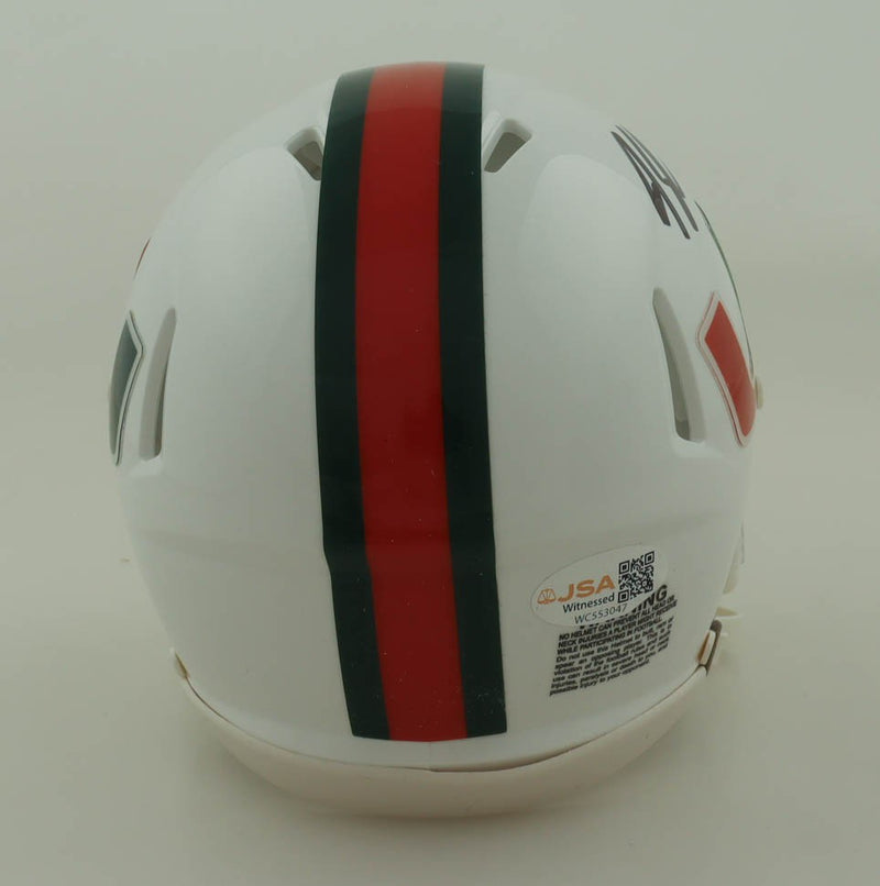 Jeremy Shockey Autographed Miami Hurricanes Mini Helmet
