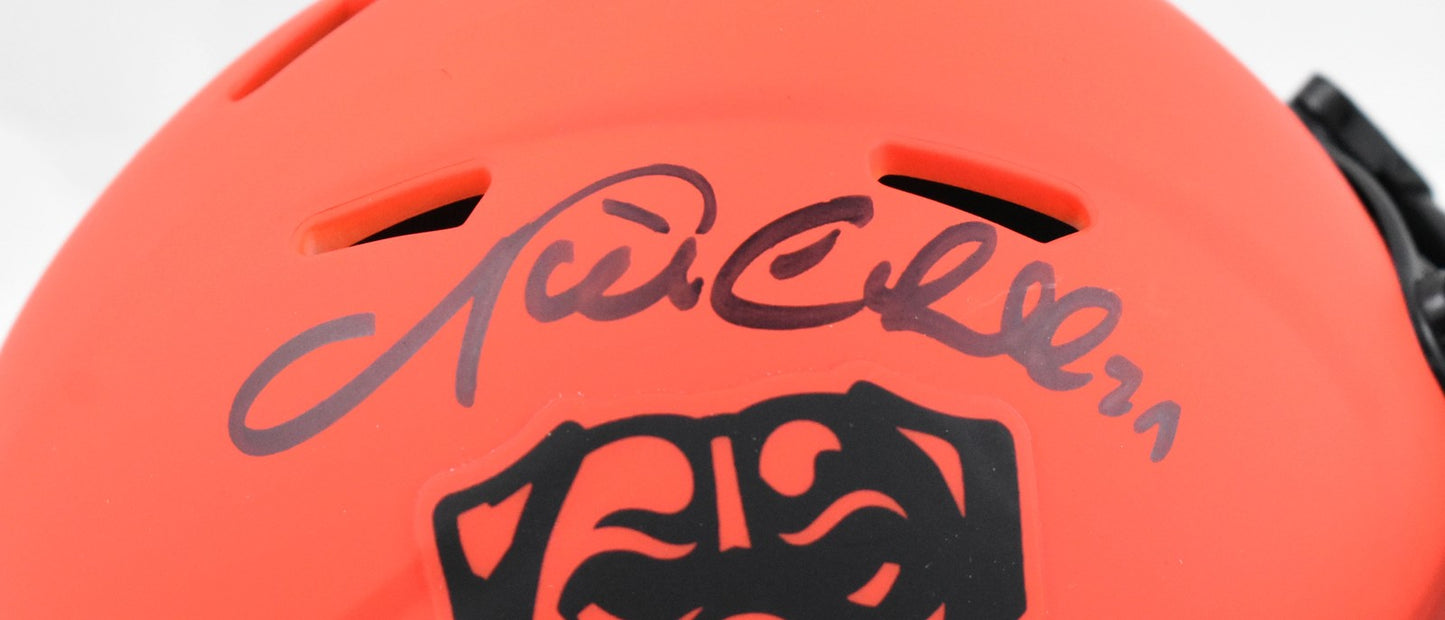 Nick Chubb Signed Cleveland Browns Rave Speed Mini Helmet