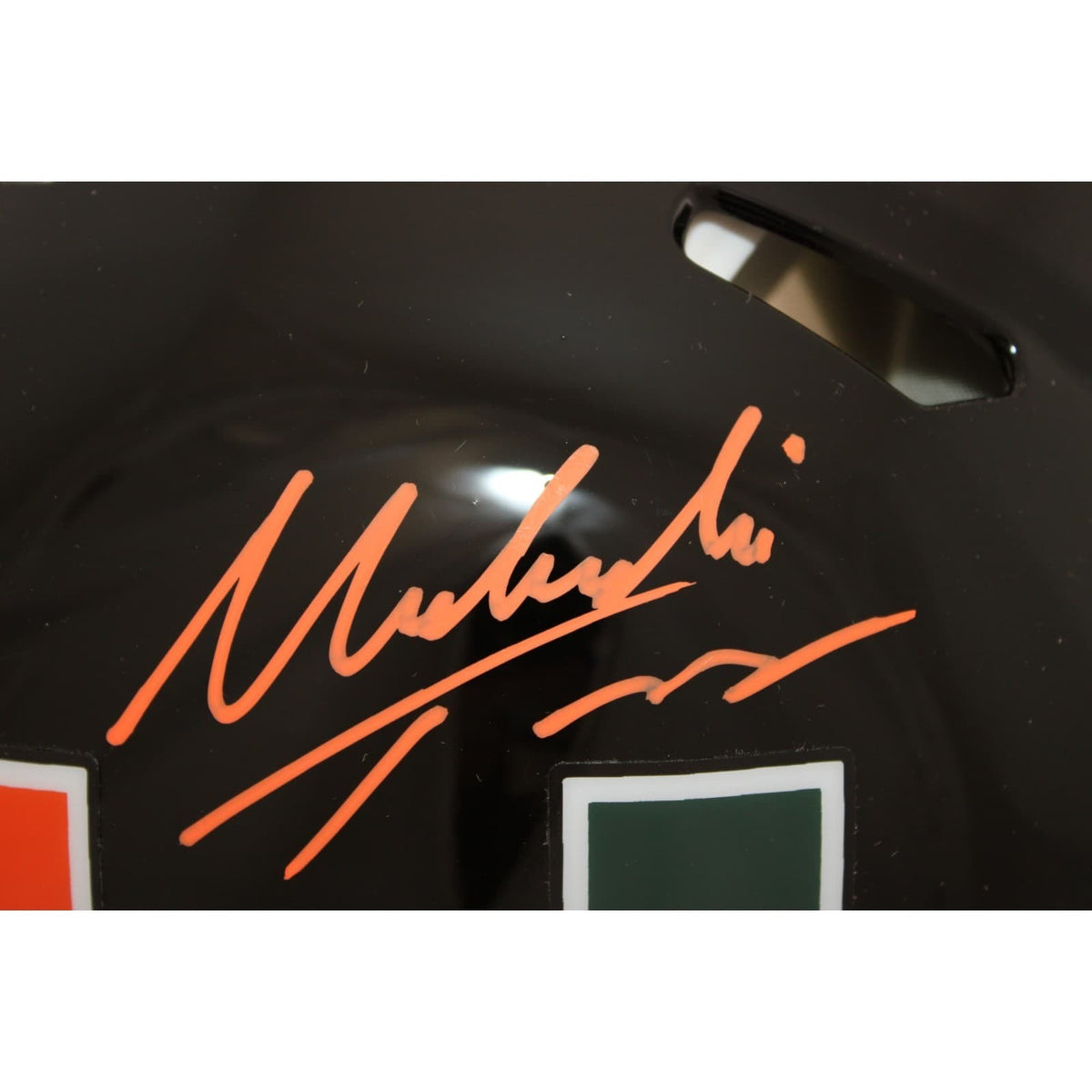 Toney Malachi Autographed Miami Hurricanes Full Size Black Proline Helmet