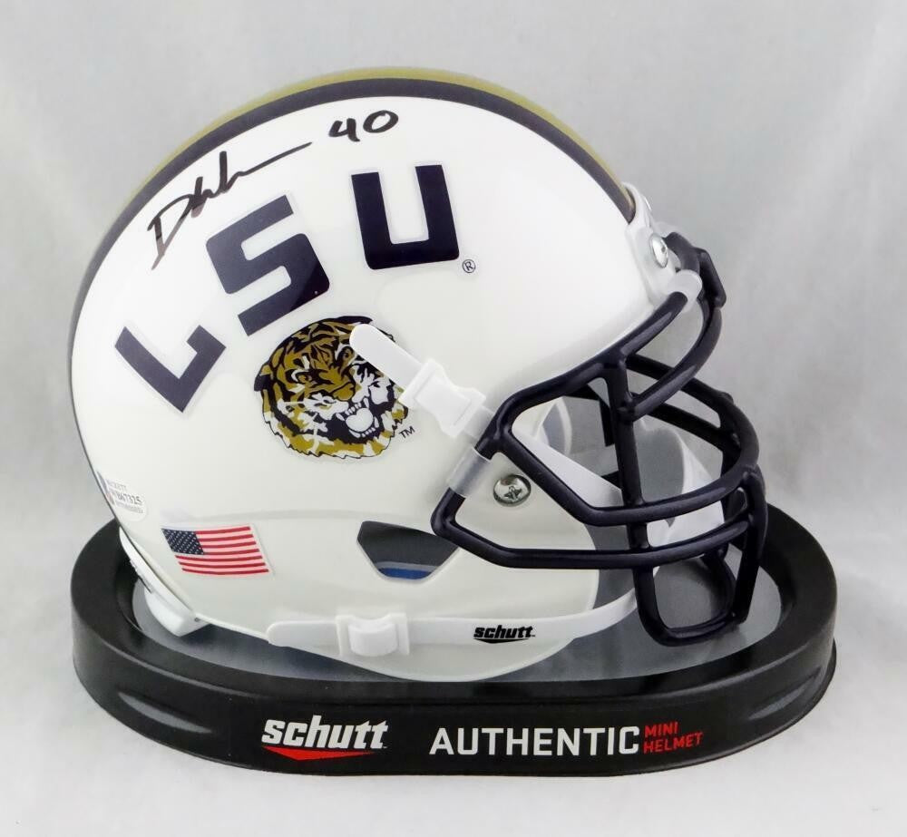 Devin White Autographed LSU Tigers White Mini Helmet