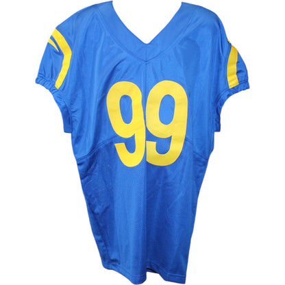 Aaron Donald Autographed White Pro Style Jersey (BAS COA)