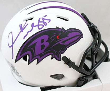 Derrick Mason Signed Baltimore Ravens Lunar Speed Mini Helmet