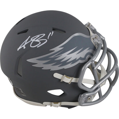 AJ Brown Signed Philadelphia Eagles Slate Mini Helmet