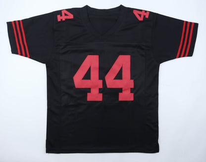 Tom Rathman Autographed San Francisco 49ers Black Custom Jersey