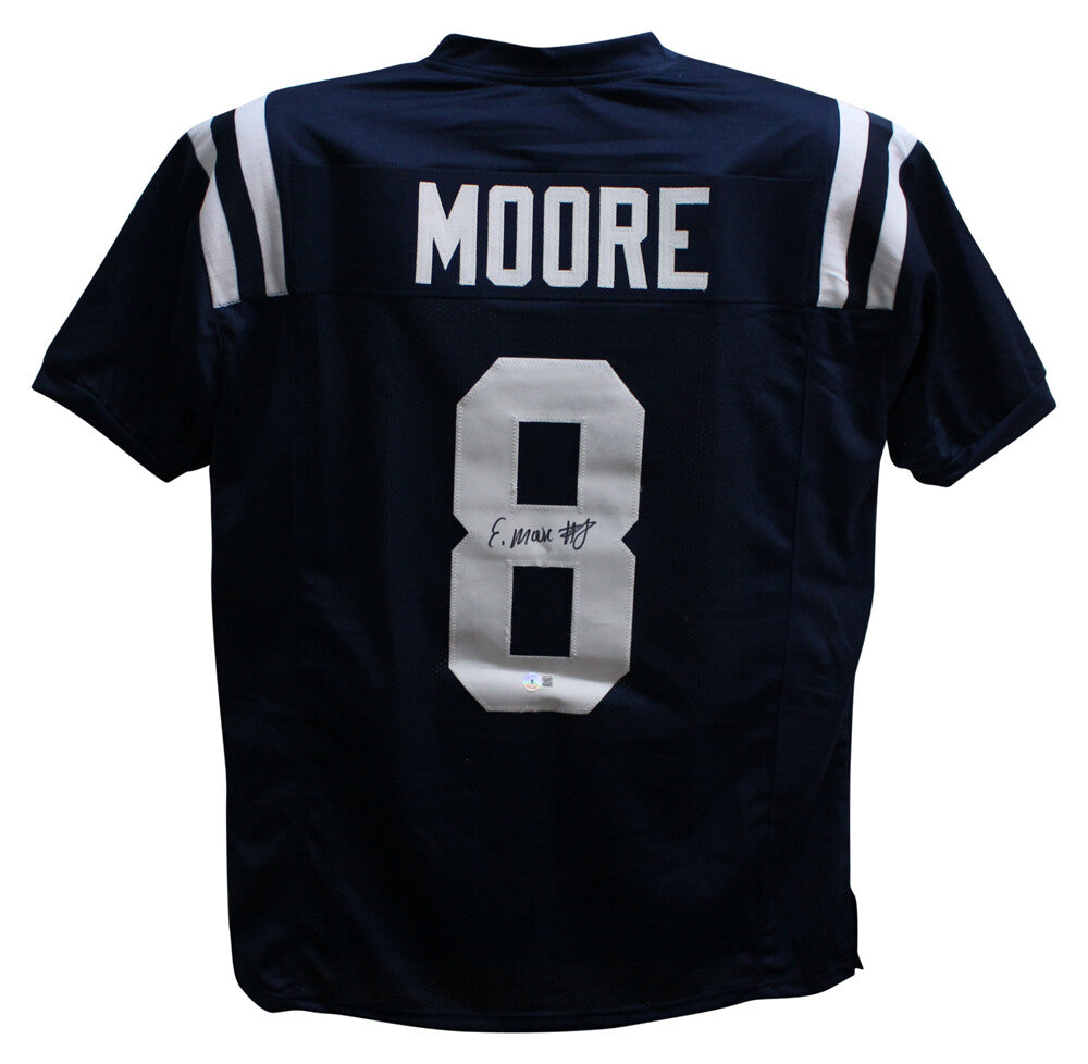 Elijah Moore Signed Ole Miss Style Custom Football Jersey Beckett