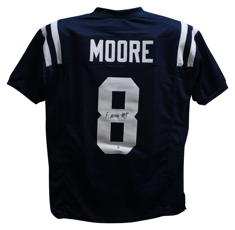 Elijah Moore Signed Ole Miss Style Custom Football Jersey Beckett