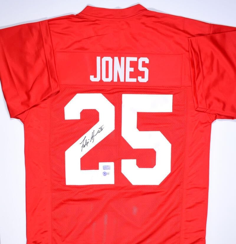 Felix Jones Signed Red Custom Football Jersey