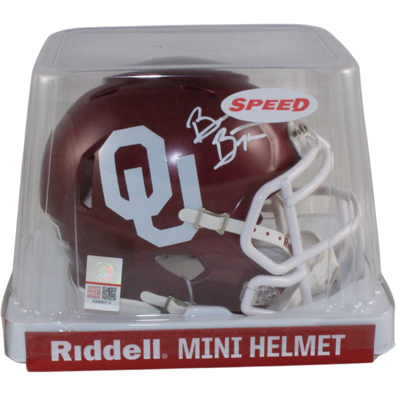 Brian Bosworth Autographed Oklahoma Sooners Mini Helmet (BAS Witnessed)