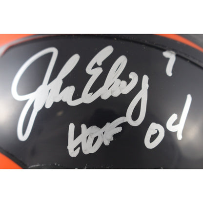 John Elway Denver Broncos Signed VSR4 Throwback 1997-2023 Mini Helmet