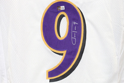 Justin Tucker Autographed Baltimore Ravens Custom White Jersey