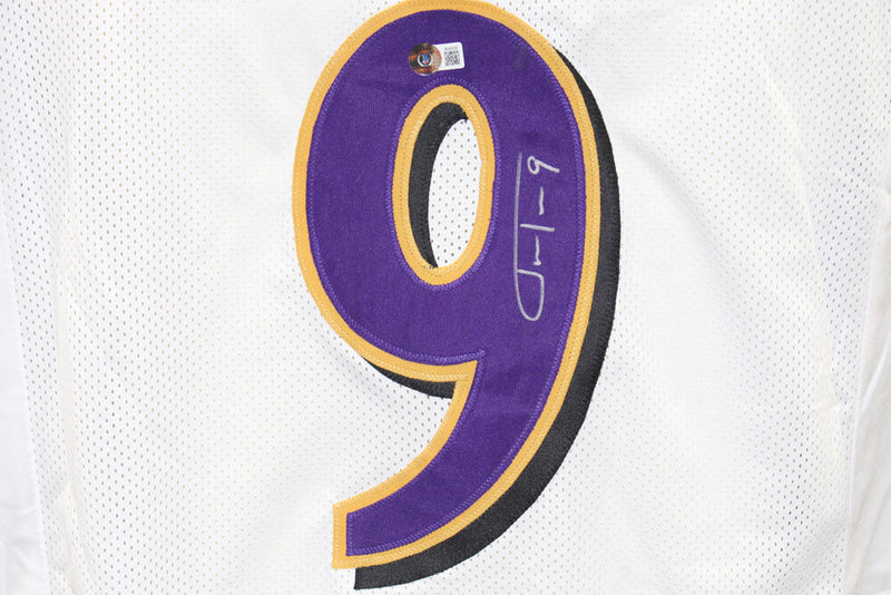 Justin Tucker Autographed Baltimore Ravens Custom White Jersey