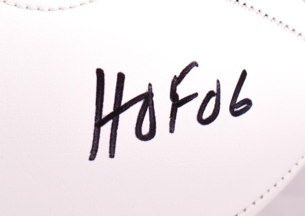 Warren Moon Signed Minnesota Vikings Logo Football (HOF Inscription)