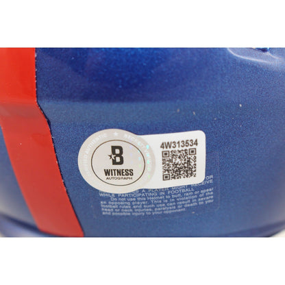 Brian Burns New York Giants Autographed Color Rush Mini Helmet