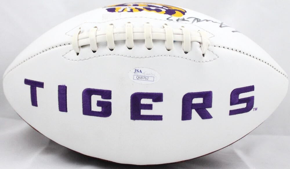 Leonard Fournette Signed LSU Tigers Logo Football