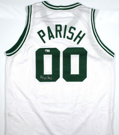 Robert Parish Autographed White Custom Basketball Jersey