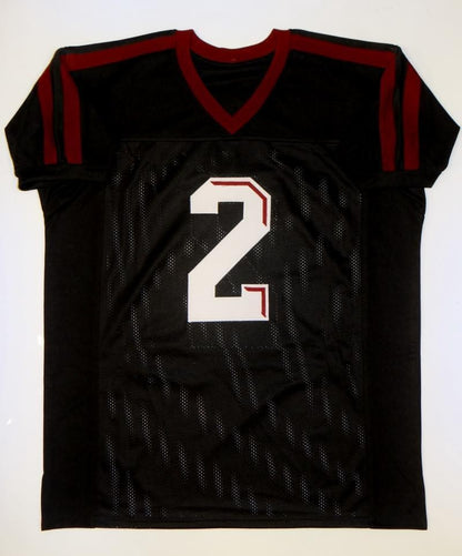 Johnny Manziel Autographed Black Custom Football Jersey
