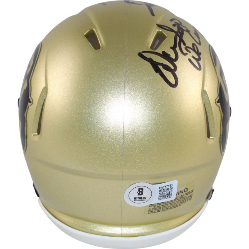 Deion Sanders, Warren Sapp & Marshall Faulk Signed Colorado Mini Helmet