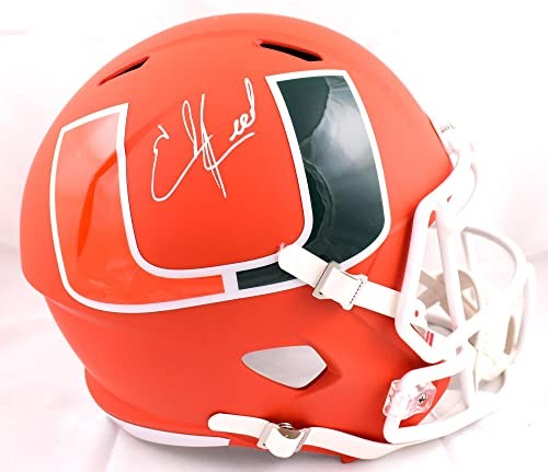 Ed Reed Signed Miami Hurricanes Full Size Amp Speed Helmet