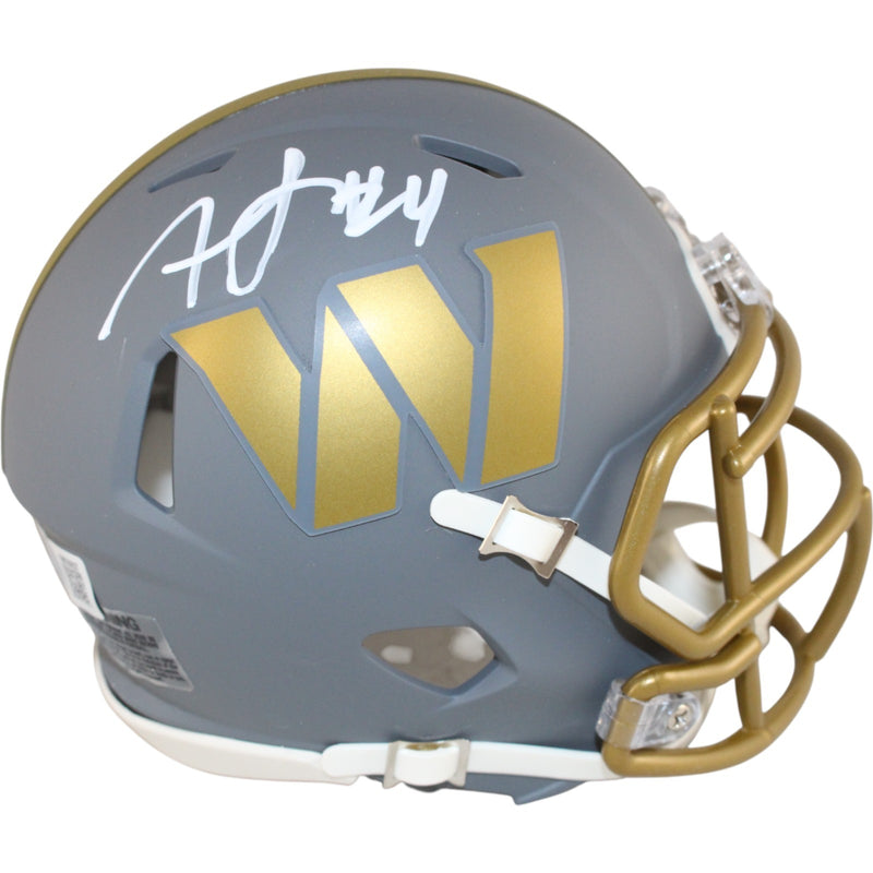 Frankie Luvu Washington Commanders Autographed Slate Mini Helmet