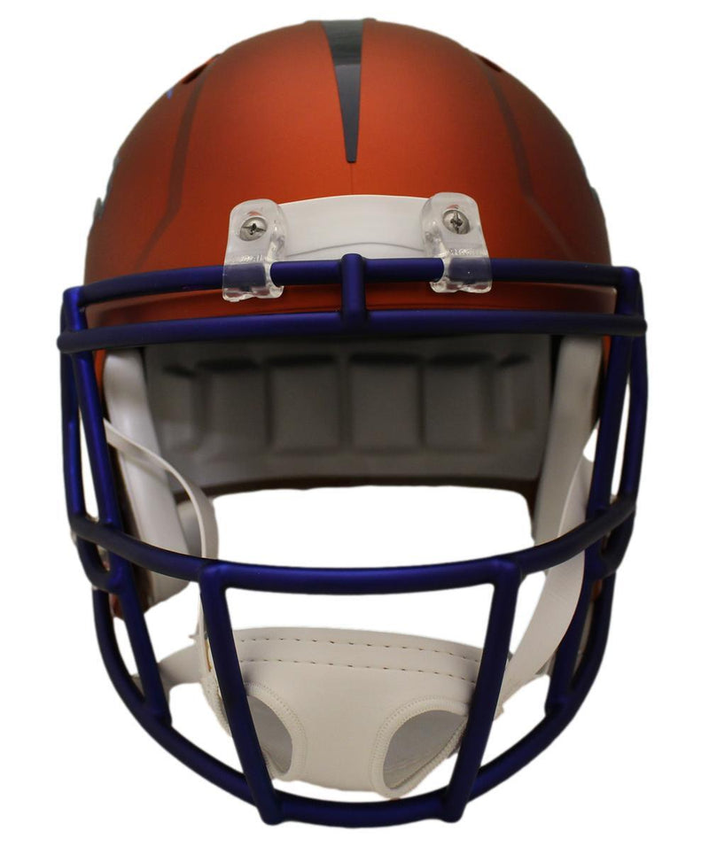 Russell Wilson Autographed Denver Broncos Full Size Blaze Helmet