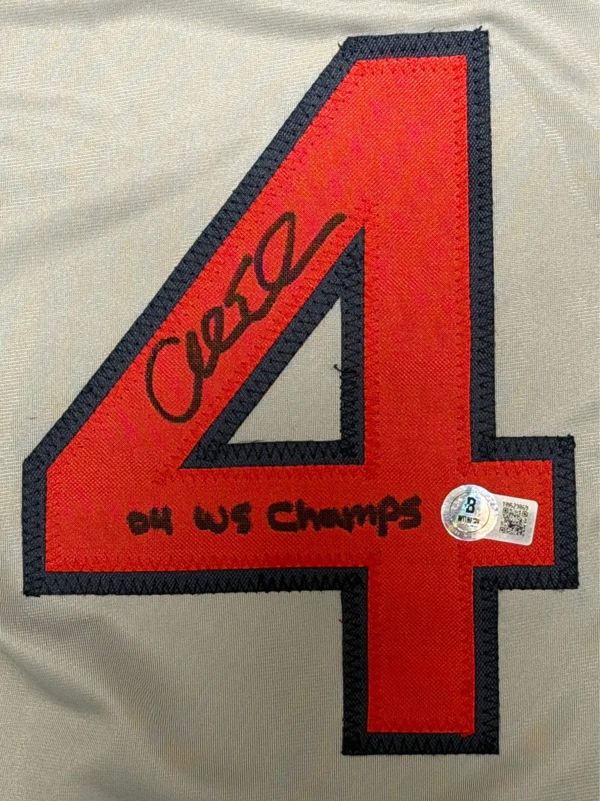 Alan Embree Signed Boston Red Sox Custom Jersey (04 WS Champs) Beckett