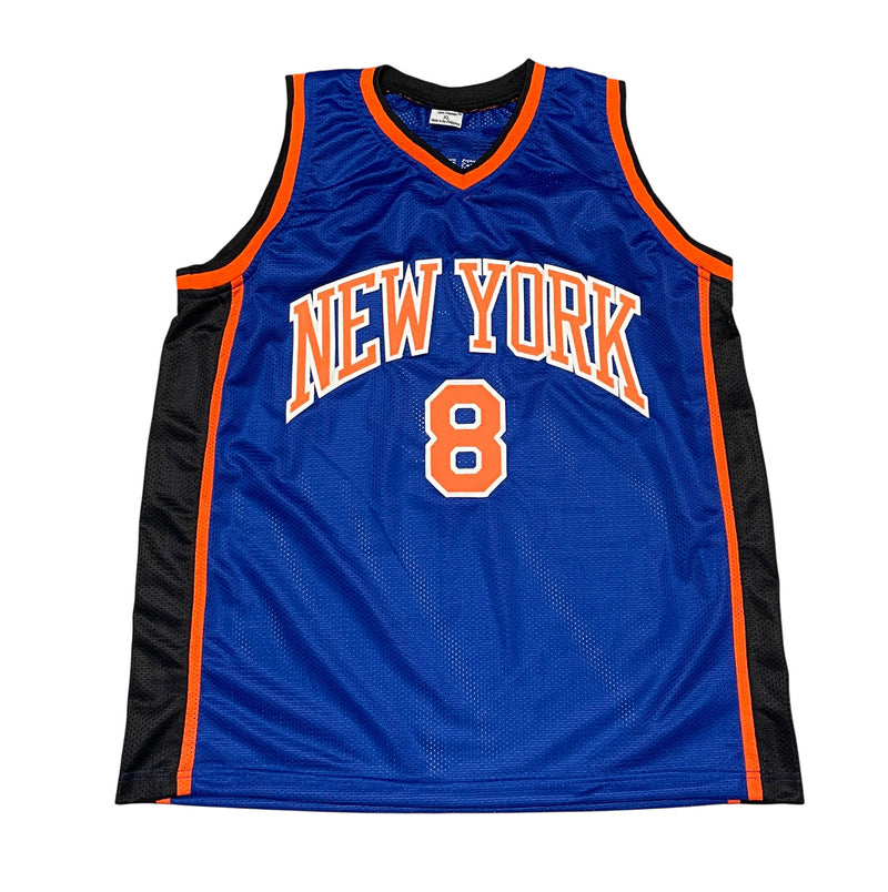 Latrell Sprewell Signed New York Knicks Custom Jersey Beckett Witness COA