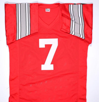 Dwayne Haskins Autographed Red College Style Jersey
