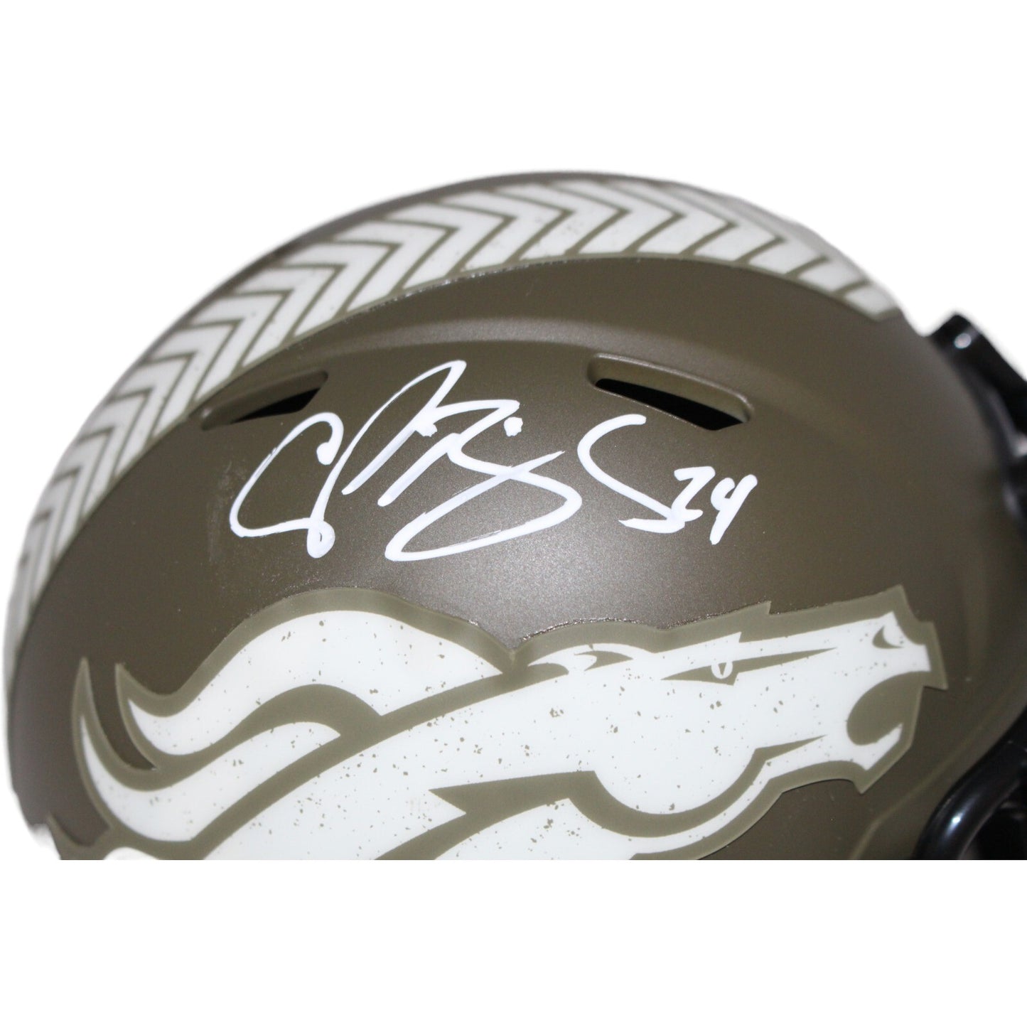 Champ Bailey Autographed Denver Broncos Salute to Service Mini Helmet