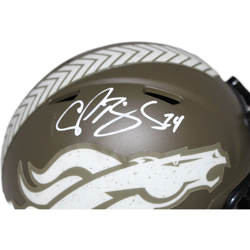Champ Bailey Autographed Denver Broncos Salute to Service Mini Helmet