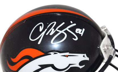 Champ Bailey Denver Broncos Signed Mini Helmet "HOF" Beckett BAS