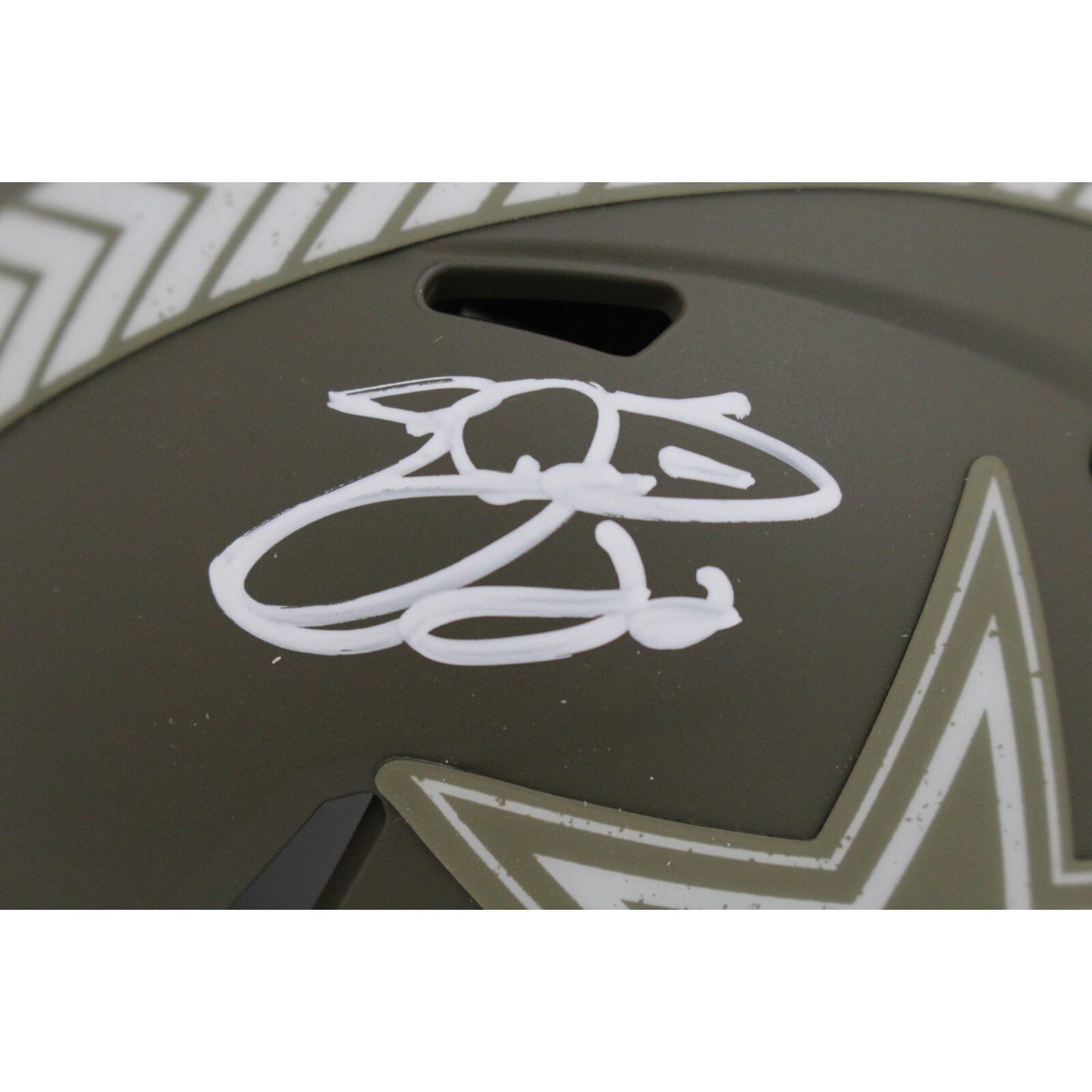 Emmitt Smith Autographed Dallas Cowboys 2022 Salute to Service Mini Helmet