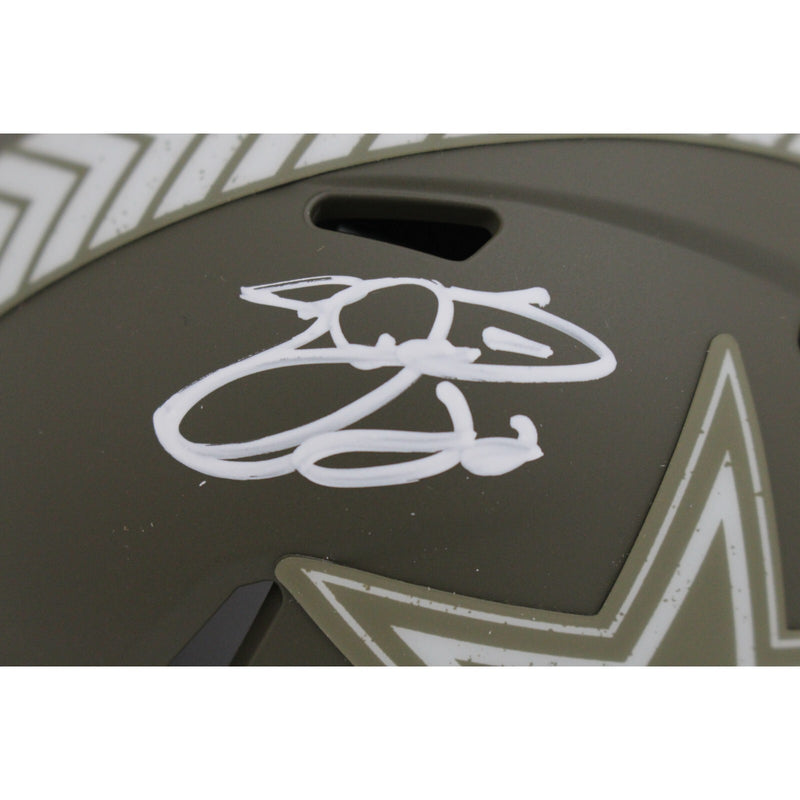 Emmitt Smith Autographed Dallas Cowboys 2022 Salute to Service Mini Helmet