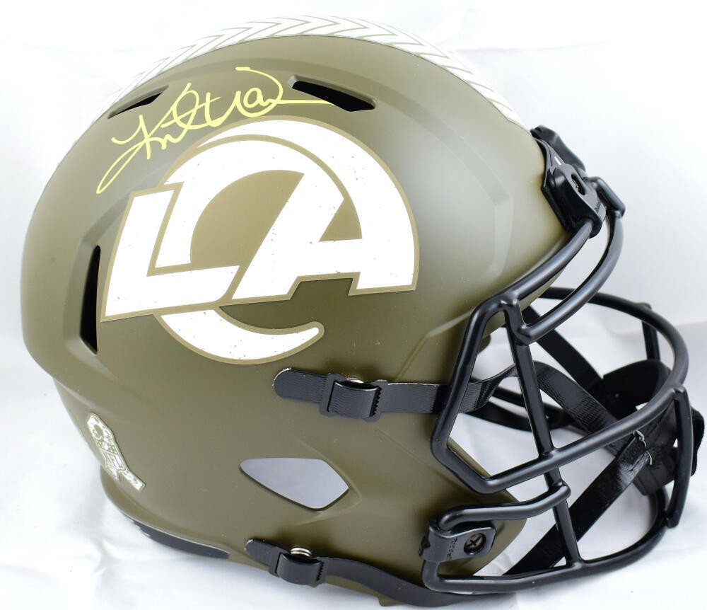 Kurt Warner Signed St. Louis Rams Salute to Service Full Size Helmet