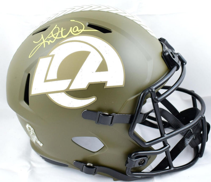 Kurt Warner Signed St. Louis Rams Salute to Service Full Size Helmet