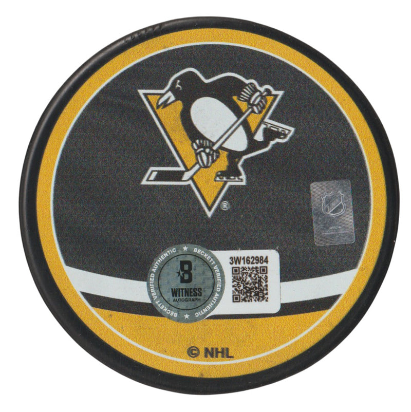 Jaromir Jagr Pittsburgh Penguins Signed Reverse Retro Hockey Puck