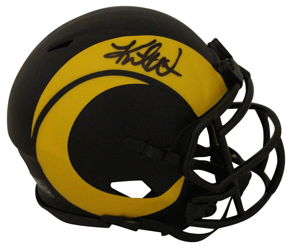 Kurt Warner St Louis Rams Signed Eclipse Mini Helmet Beckett BAS
