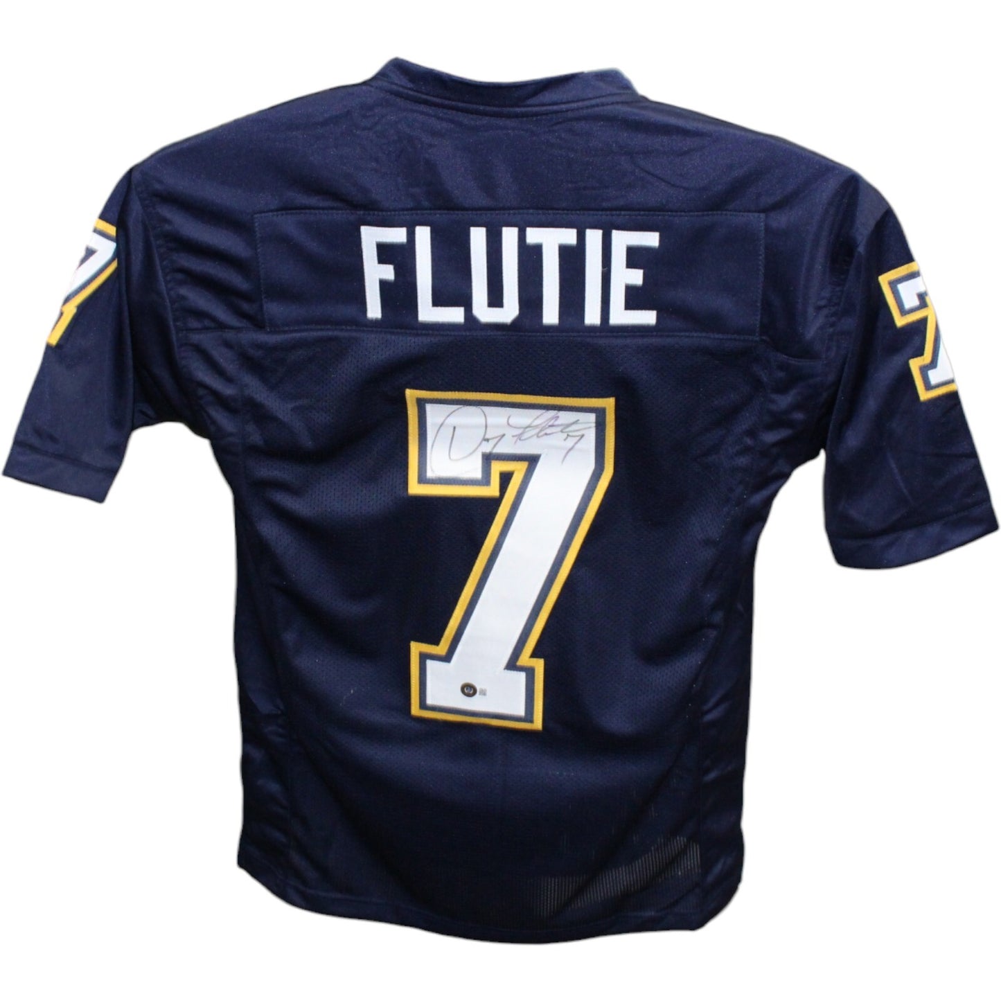 Doug Flutie Signed Los Angeles Chargers Pro Style Blue Jersey