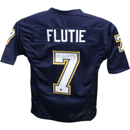Doug Flutie Signed Los Angeles Chargers Pro Style Blue Jersey