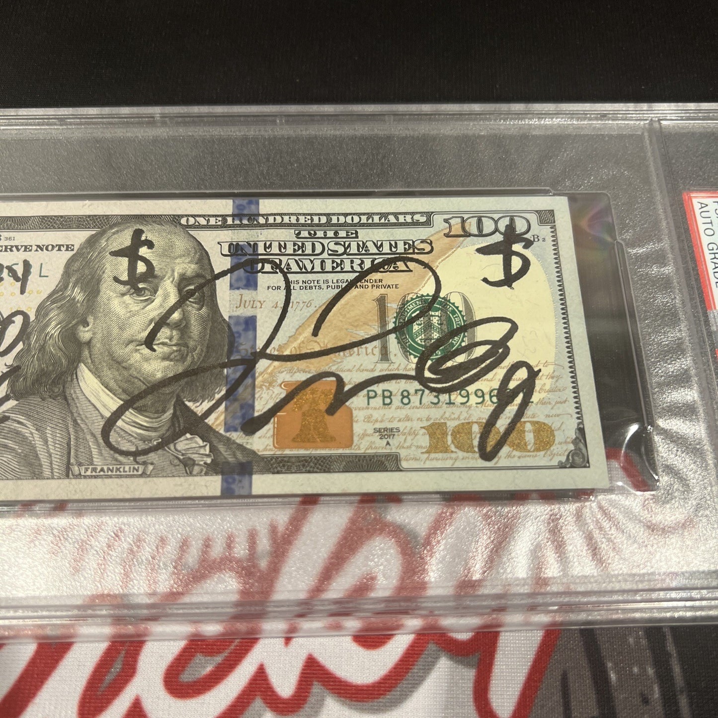 Floyd Mayweather Jr. Signed $100 Bill with 4 Inscriptions PSA 10