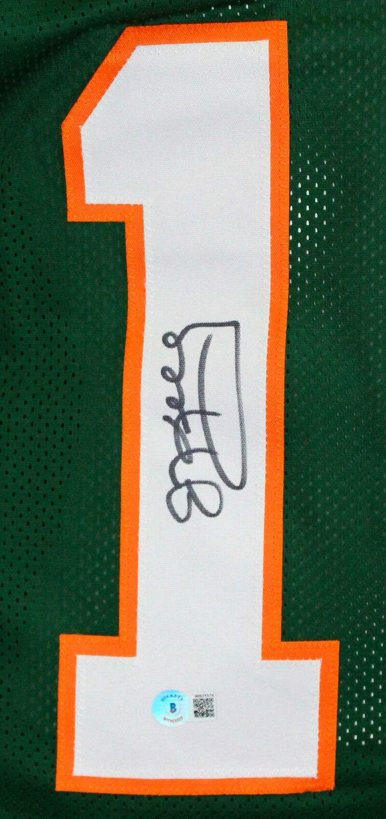 Jim Kelly Signed Miami Hurricanes Custom Green Jersey