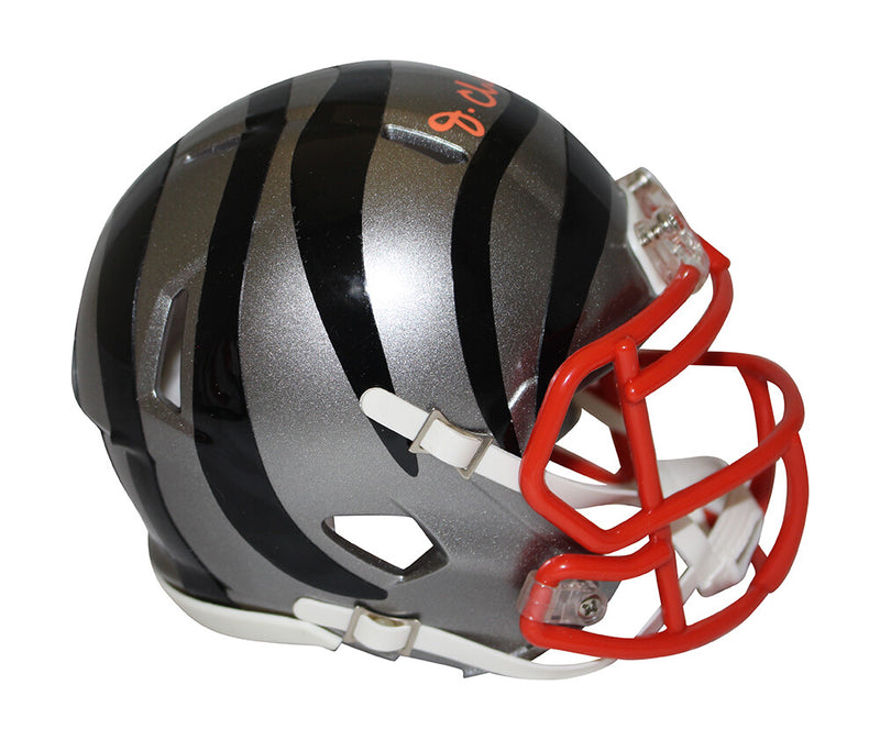 Ja'Marr Chase Cincinnati Bengals Autographed Flash Mini Helmet (Beckett)