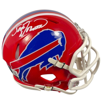 Scott Norwood Signed Buffalo Bills Throwback Mini Helmet (Beckett COA)