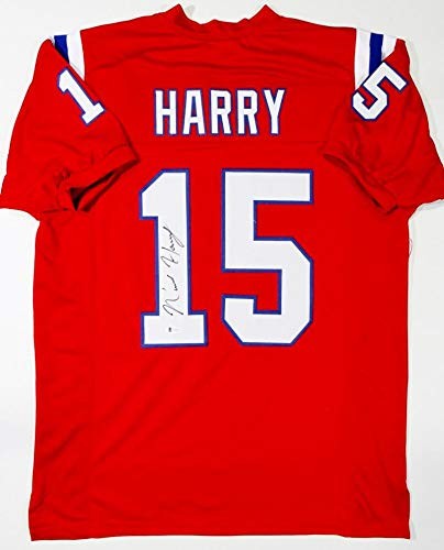 N'Keal Harry Autographed Red Custom Jersey