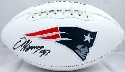 Damien Harris Autographed New England Patriots Logo Football