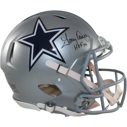 Roger Staubach & Tony Dorsett Signed Dallas Cowboys Full Size Helmet