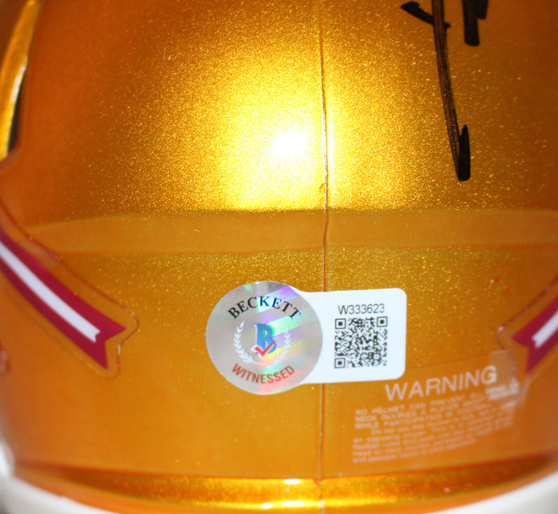 Deion Sanders Florida State Seminoles Signed Flash Speed Mini Helmet